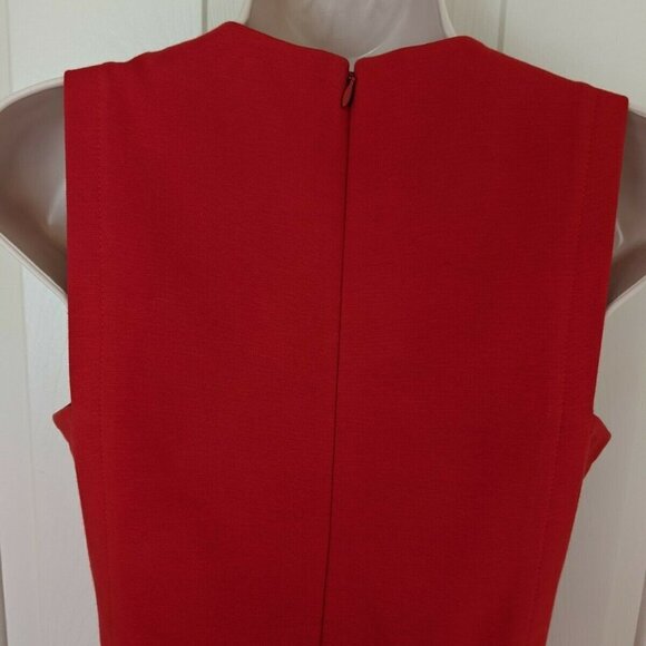 MADEWELL Fit & Flare Red Sleeveless Dress w/ Pocke - Picture 4 of 7